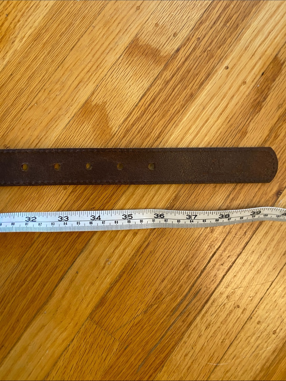 Simons Brown Leather Belt with Double Silver Rings - Picture 9 of 10